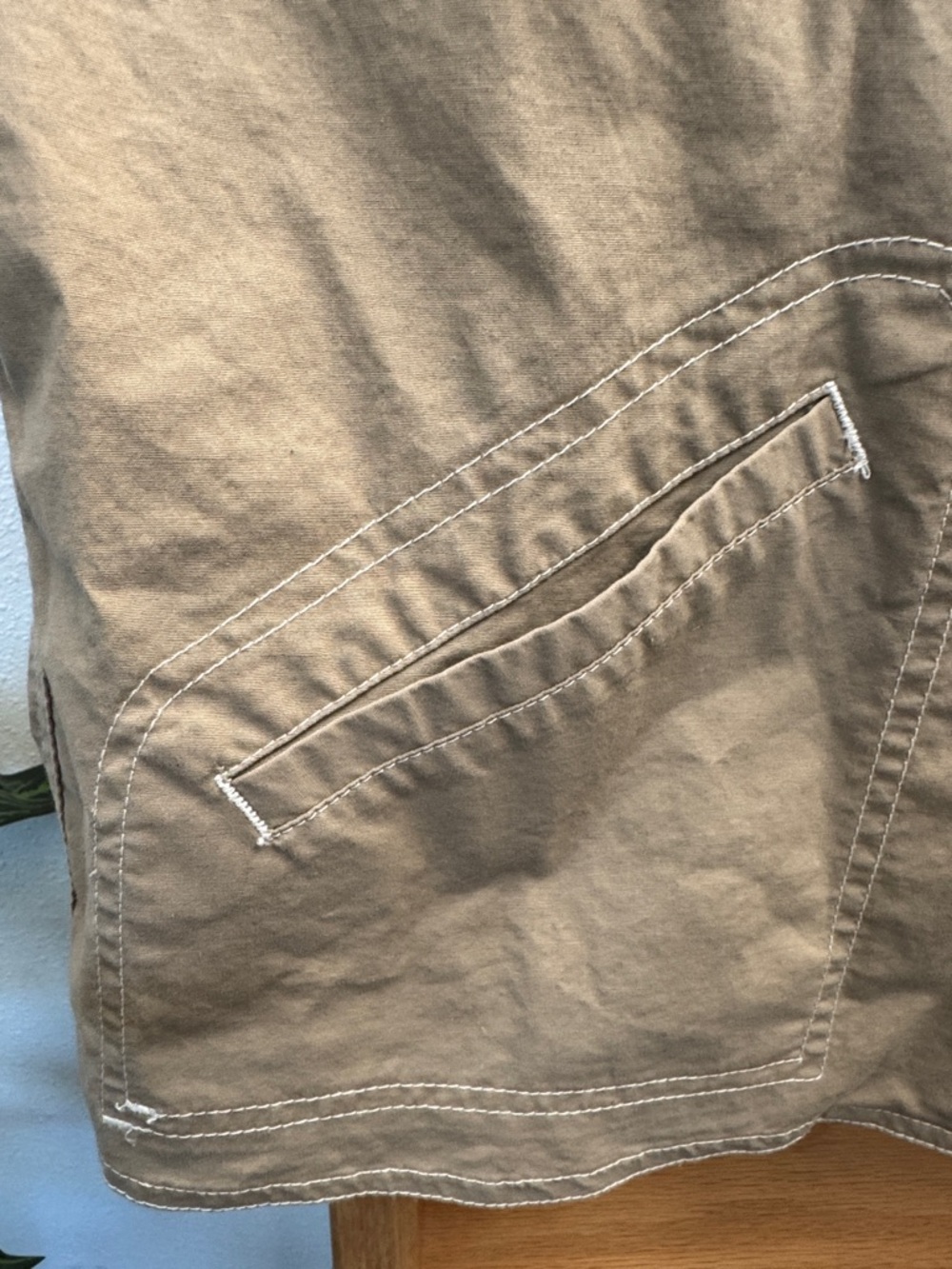 NWOT Rafaella Khaki Utility Zip-Front Sleeveless Vest with pockets - Picture 4 of 6